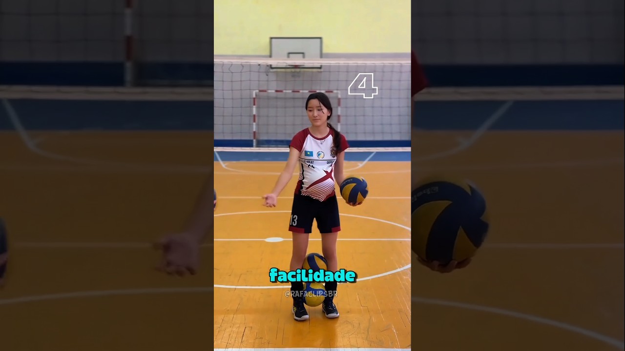 Ela conseguiu segurar muito mais de 10 bolas 😲🏐