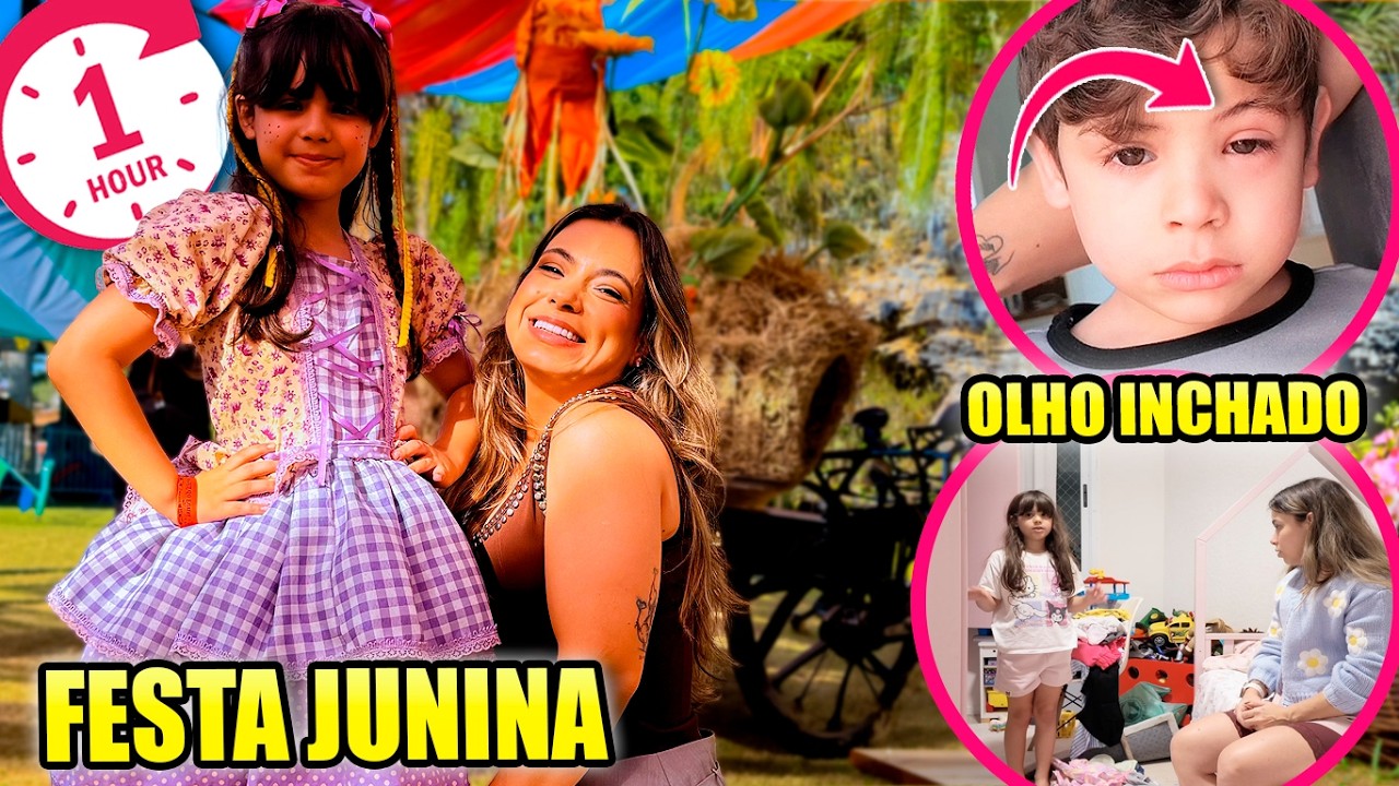 1 HORA de vlog: Festa JUNINA da Lili - O que aconteceu com o OLHO do Zyon? | Kathy Castricini