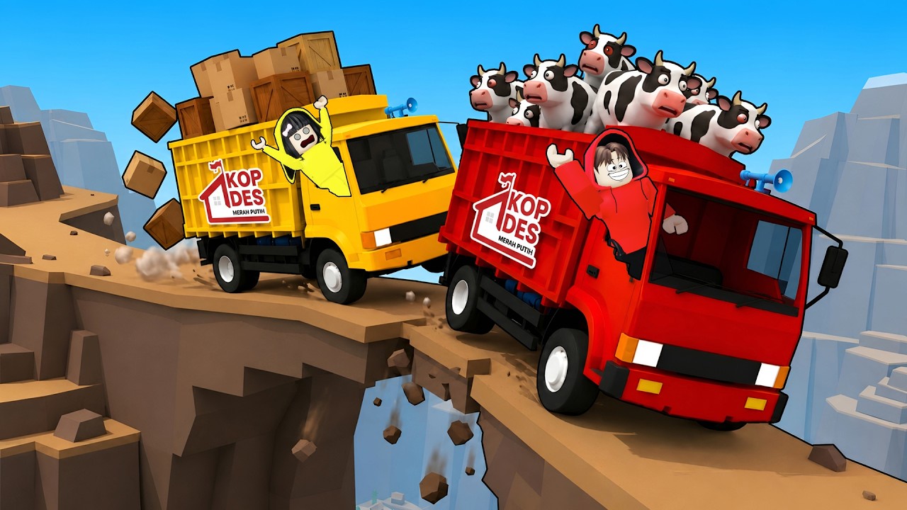 Yuta, Mio Dan Baby Celine JAdi Supir Truck Oleng Kopdes || ROBLOX