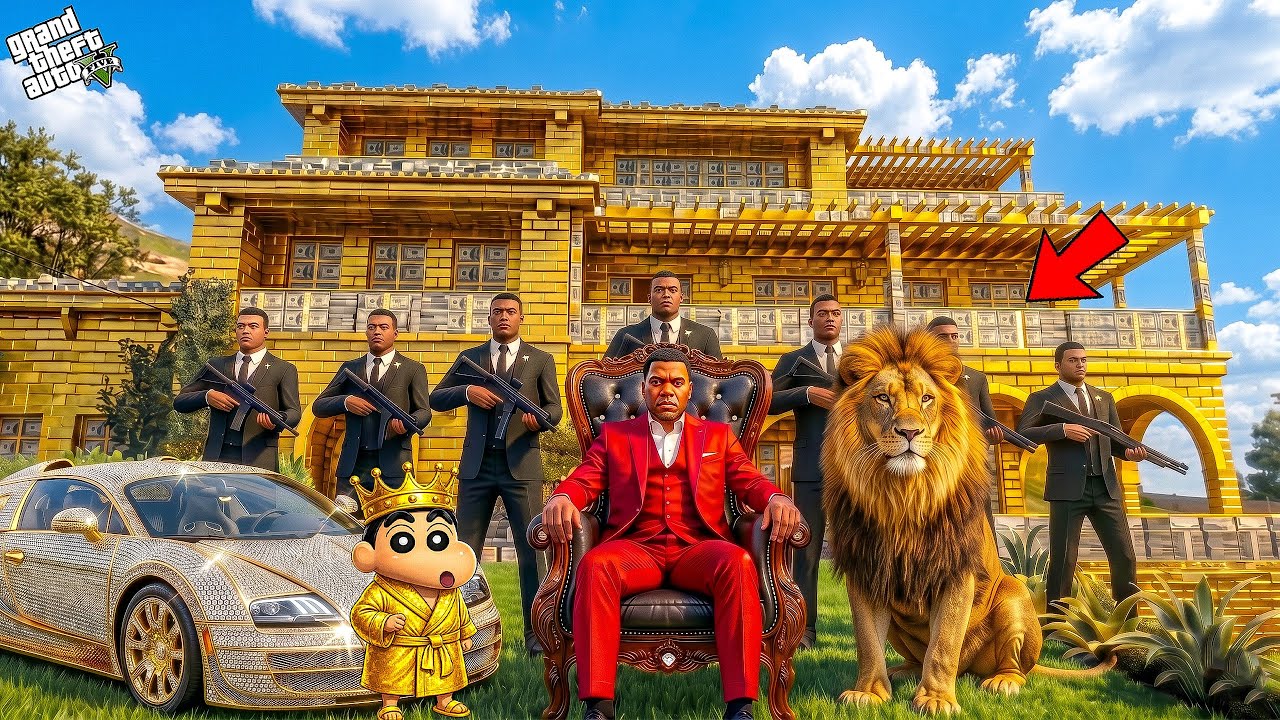 GTA V : Franklin And Shinchan Become GOLDEN BILLIONAIRE In GTA 5 Telugu |#gta5