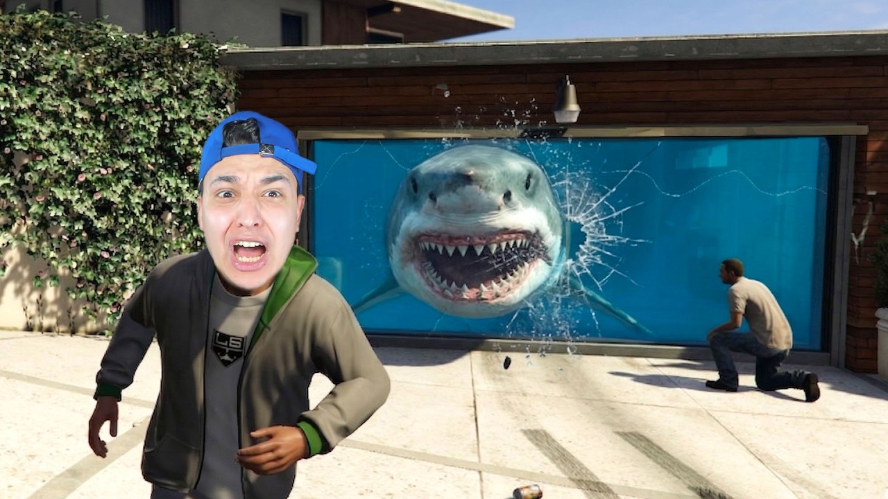 حولت الجراش الى حوض سمك القرش !!