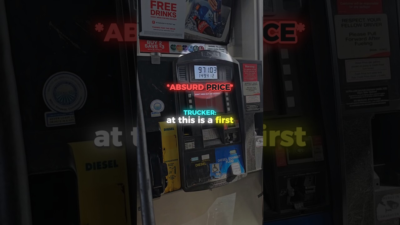 Trucker's 1st Time Seeing Absurd Gas Price😲😲