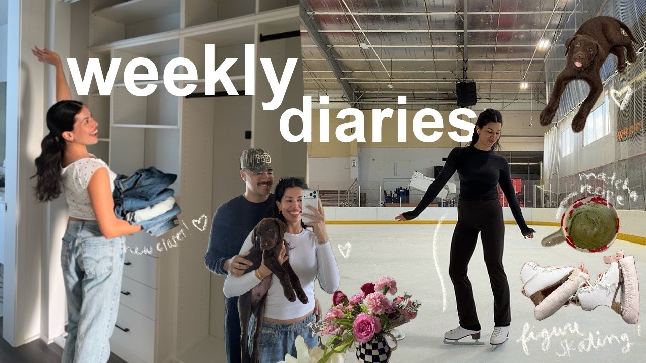 weekly vlog | ice skating, unboxing hauls, closet organization, & my matcha recipe!! - Published by Ava Jules