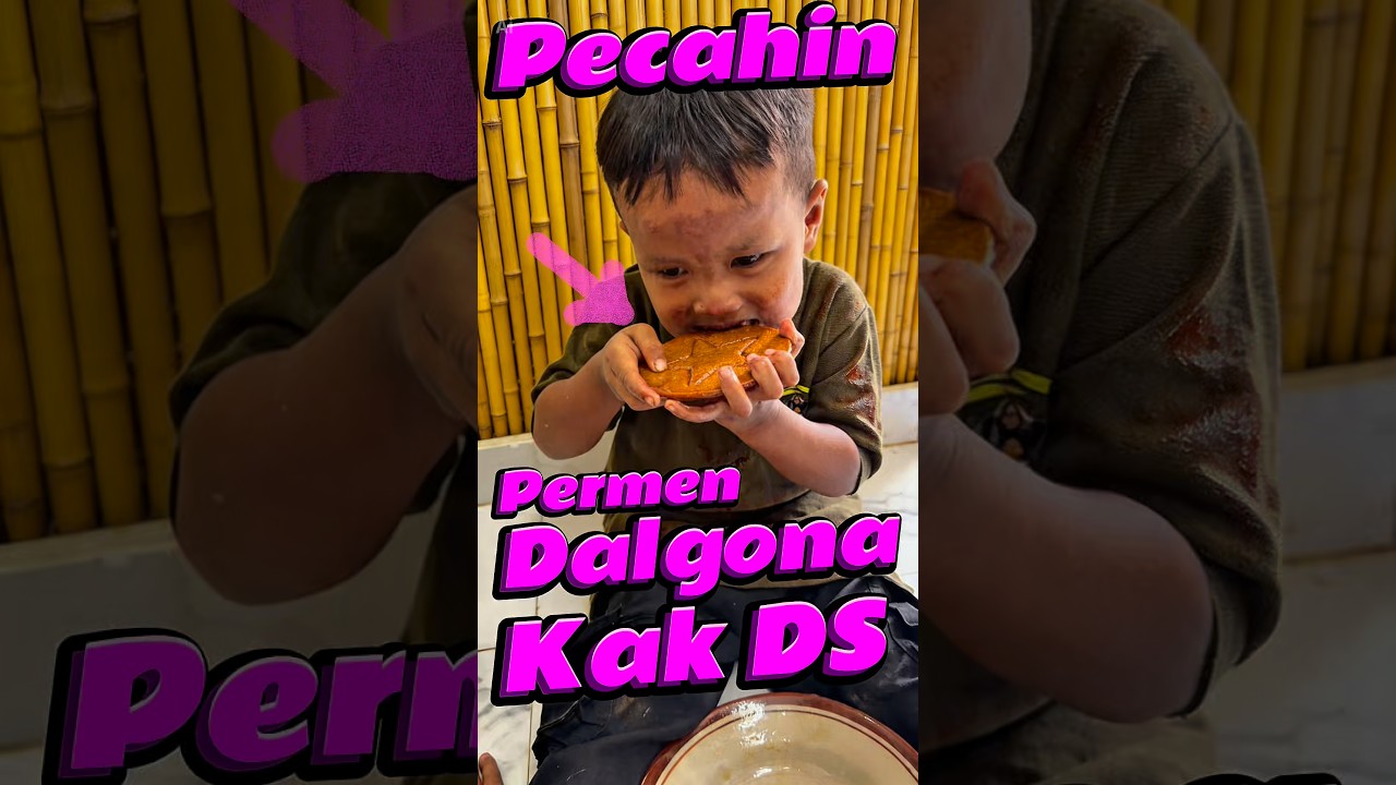 Pecahin permen dalgona Kak DS #comedy #minivlog #anakdesa #permen #dalgona #challange