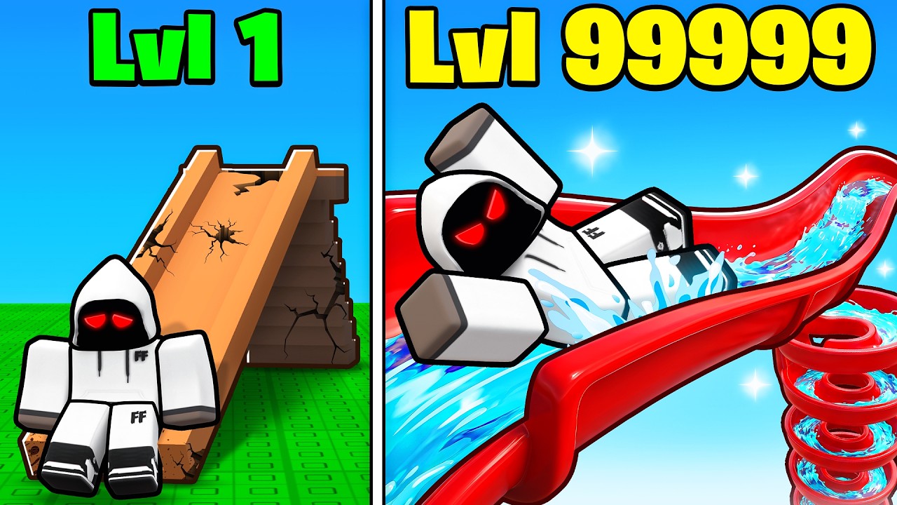 Spending $8,582,495 To Build The TALLEST WATER SLIDE In Roblox..