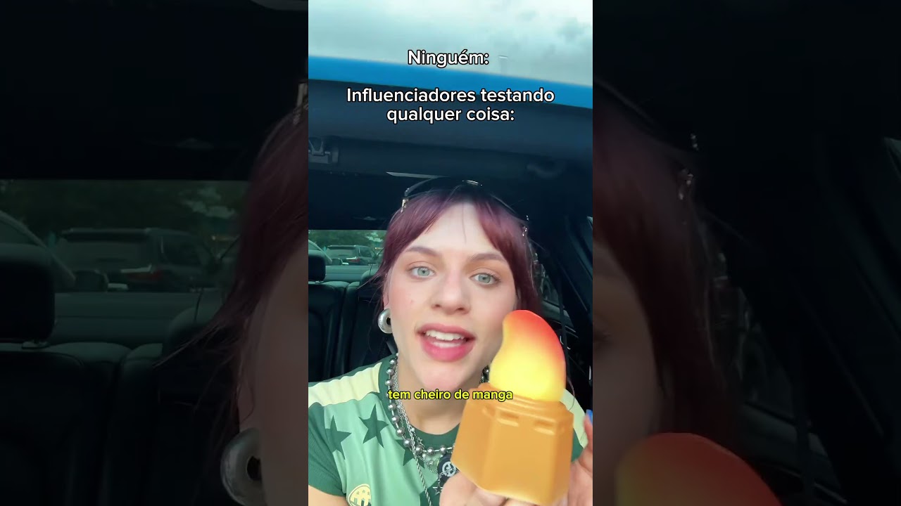 Influenciadores provando coisas: