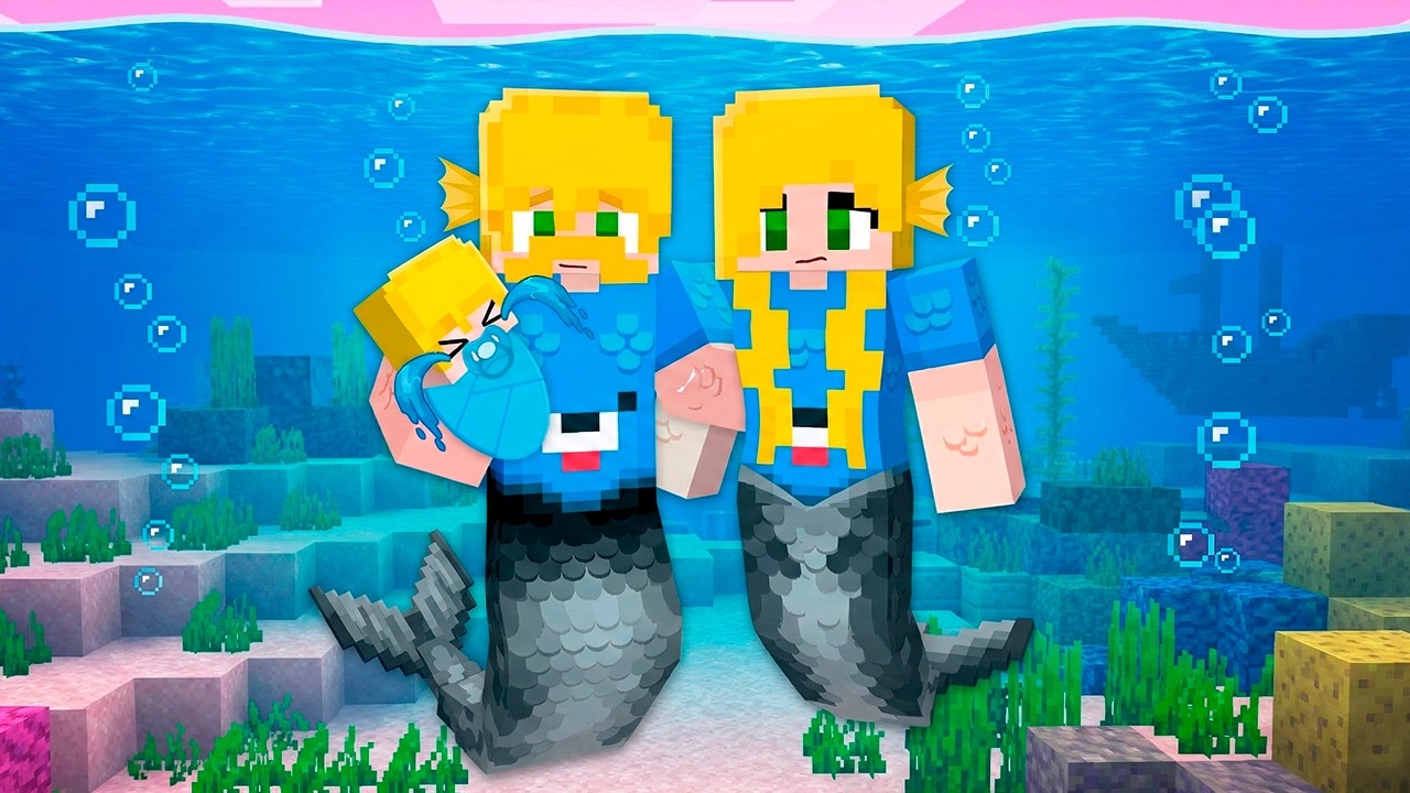 Fui ADOTADO por PEIXES no minecraft