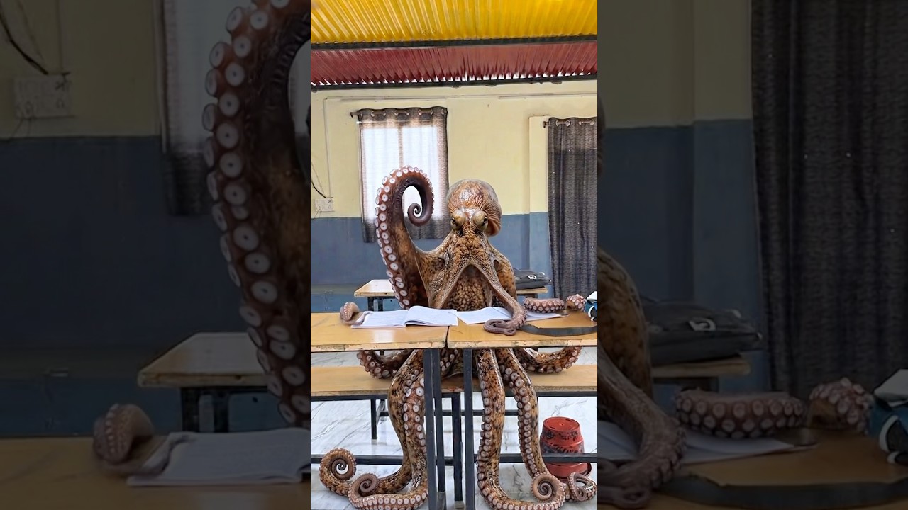 nimuda बना octopus 🐙😨 #mastikipaathsala #srindori09 #nimuda #babu #sir ￼