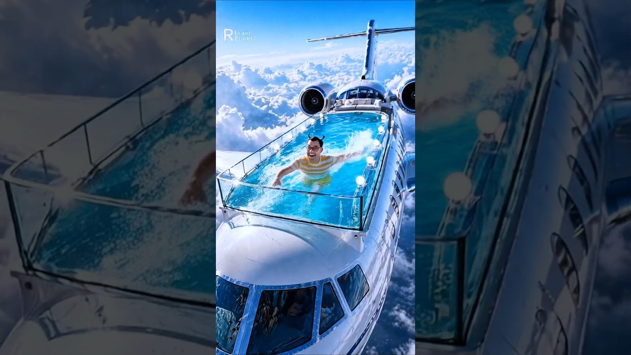 ORANG KAYA BEBAS punya kolam di atas pesawat🤣‼️