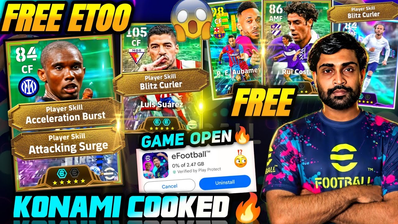 Free Epic Goal Poacher Etoo😱 With 2 Skills🔥| Blitz Suarez+Free Blitz AMF | Game Open✅ 2027 Update 