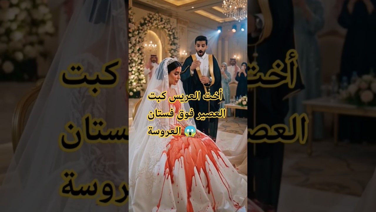 أخت العريس كبت العصير فوق فستان العروسة" 😱 #فستان_العروسه #shorts #حفل_2026 #عرس