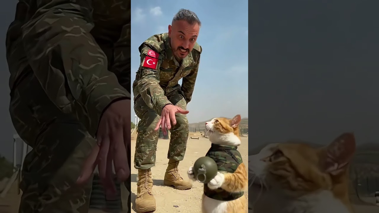 Sakar Asker Kedi Görev Başında! 🫡 #funny