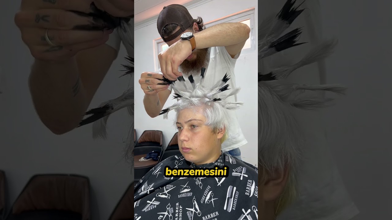 Bu Berber Ona İnanılmaz Bir Çizgi Film Saçı Yaptı! ✂️🎨