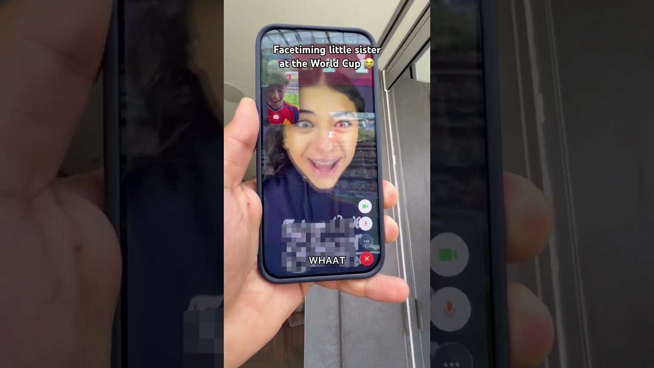 Facetiming Little Sister At World Cup
