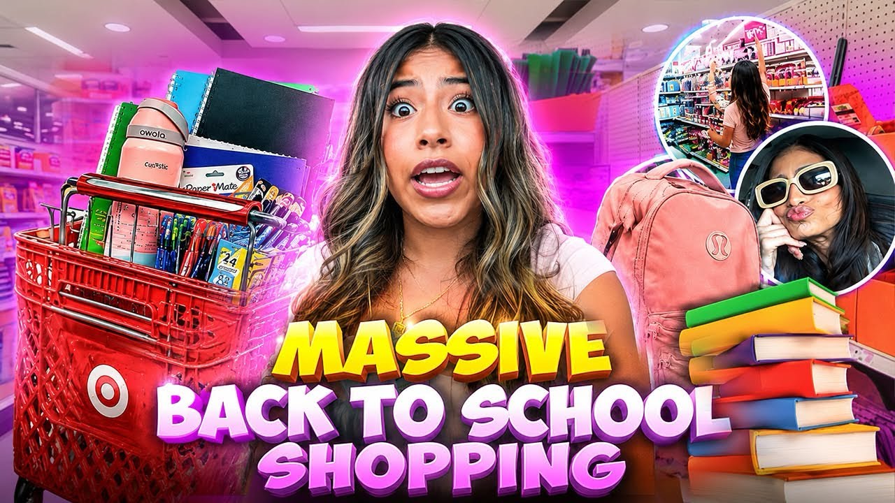 BACK TO SCHOOL SHOPPING as a FRESHMAN *No Budget*   - Published by Kriss&Esme