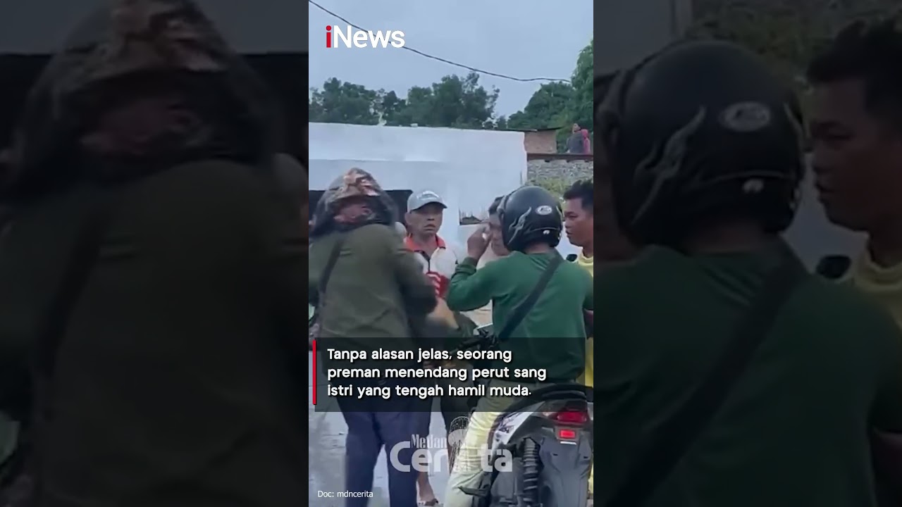 Sadis! Preman di Medan Tendang Perut Ibu Hamil, Tampat Suami #shorts