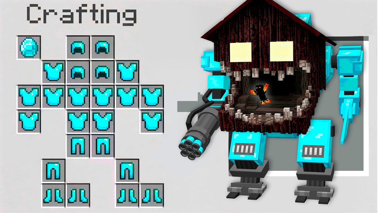 POSSO Fazer MEGA ROBÔS GIGANTES PARA MONSTROS FAMOSOS no Minecraft