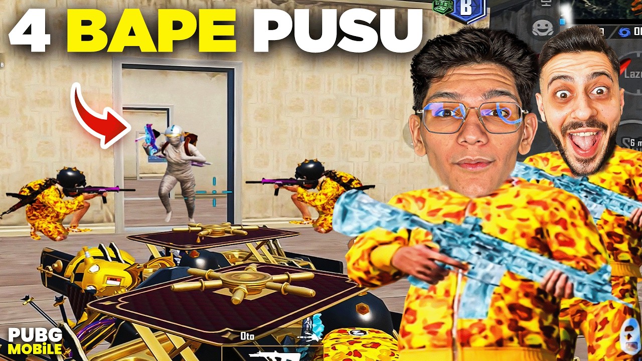 EKİPLE 4 BAPE İLE VİCTOR PUSU!! ÇIKDIRTTIK - PUBG MOBİLE