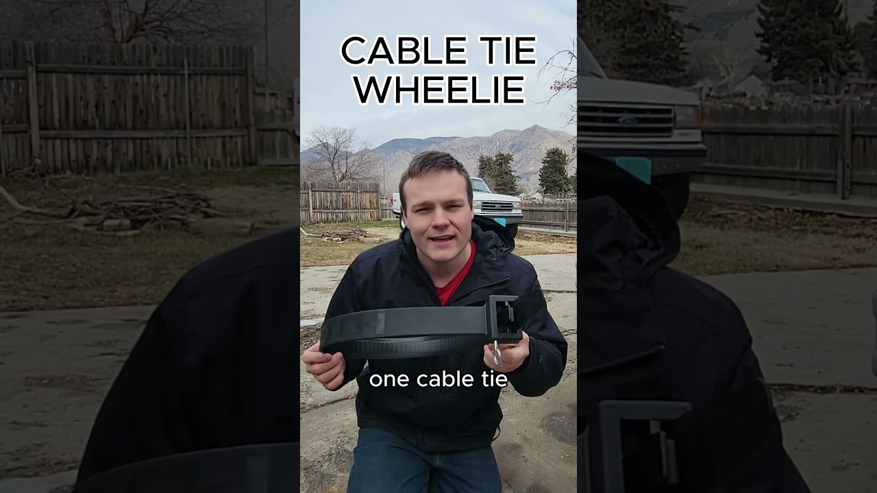 Cable Tie Wheelie #science #shorts https://cabletielink.com/ - Published by Miller Thriller Garage 