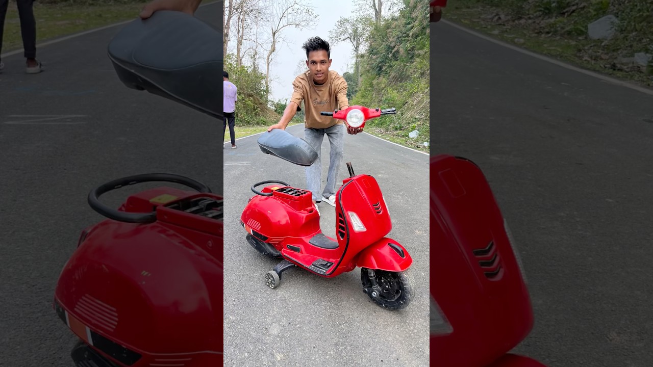 Ekon Amar Red Rc Vaspa Scooter Unboxing and Testing 😍