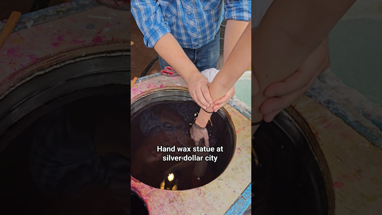 hand wax sculpture #handwax #wax #art #sculpture #silverdollarcity #Missouri #fyp #shorts #asmr