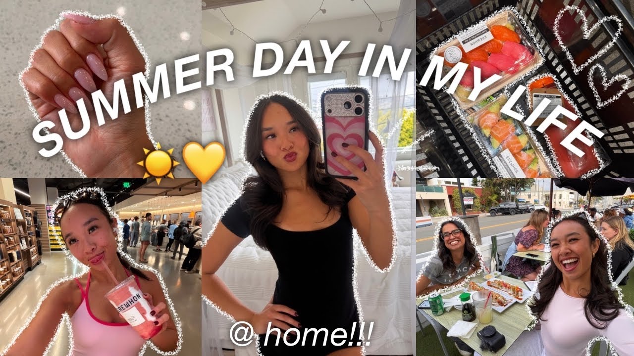SUMMER day in my life @ HOME ⭐️🩷🪽 