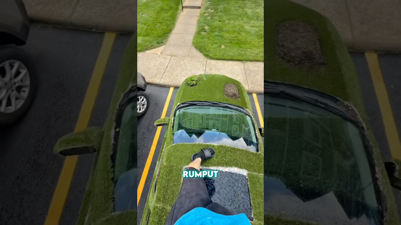 Kenapa Mobil Ini Malah Ditutupi Rumput?! 🚗🌱 Bikin Orang Penasaran!
