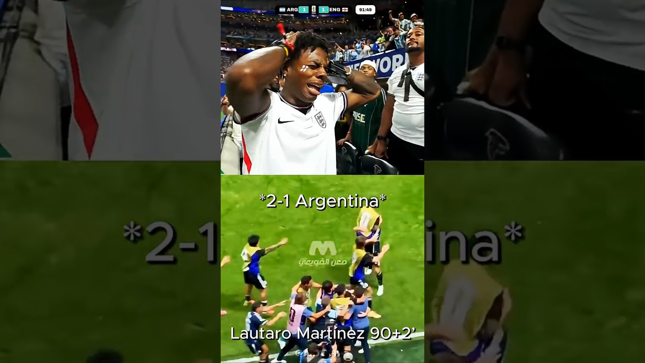 IShowSpeed Reacts to INSANE Argentina Comeback vs England! 🤯🇦🇷