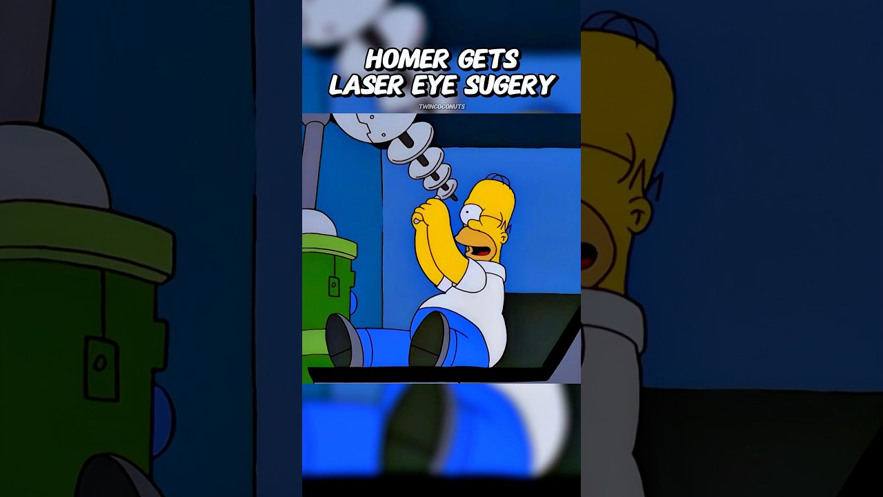 Homer Gets Laser Eye Surgery 👁️  #simpsons #shorts