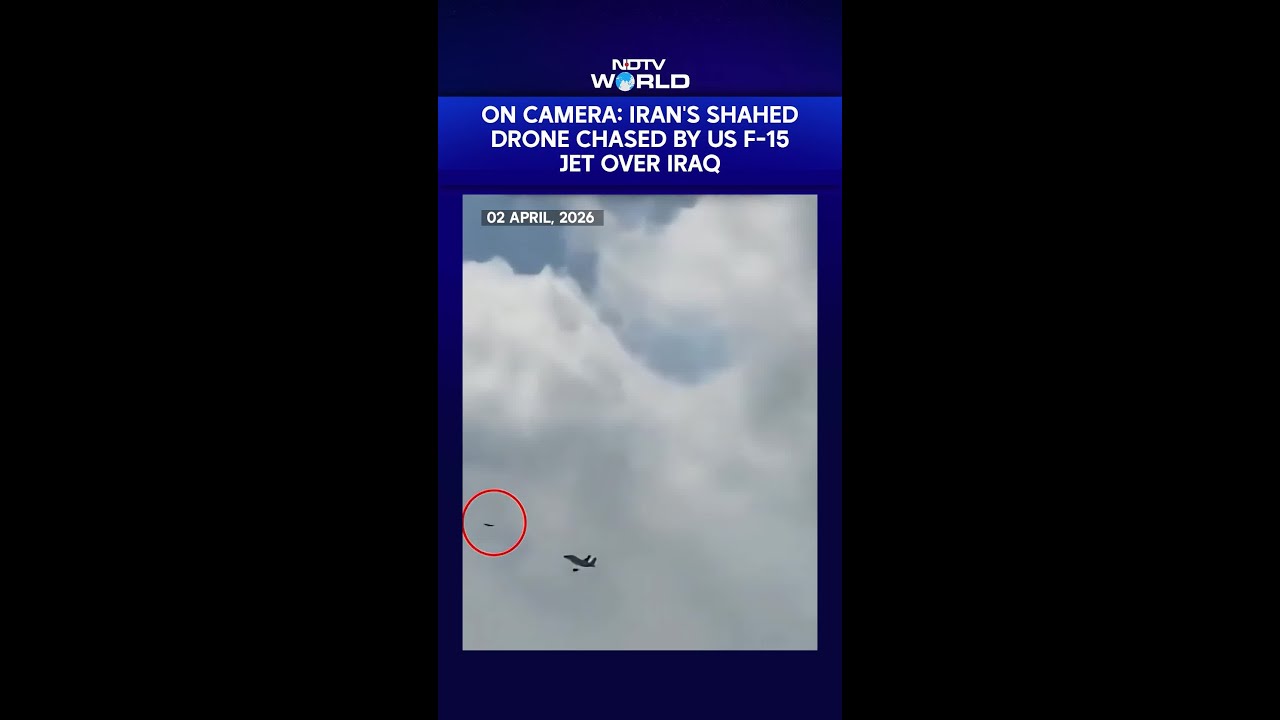 On Camera, Iran's Shahed Drone Chased By US F-15 Jet Over Iraq