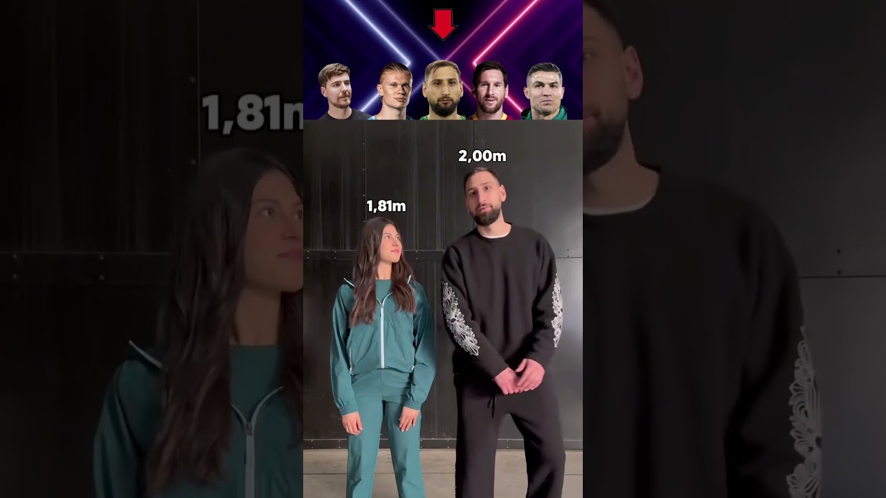 Mrbeast vs Haaland vs Donnarumma vs Messi vs Ronaldo  football #messi #ronaldo #mrbeast