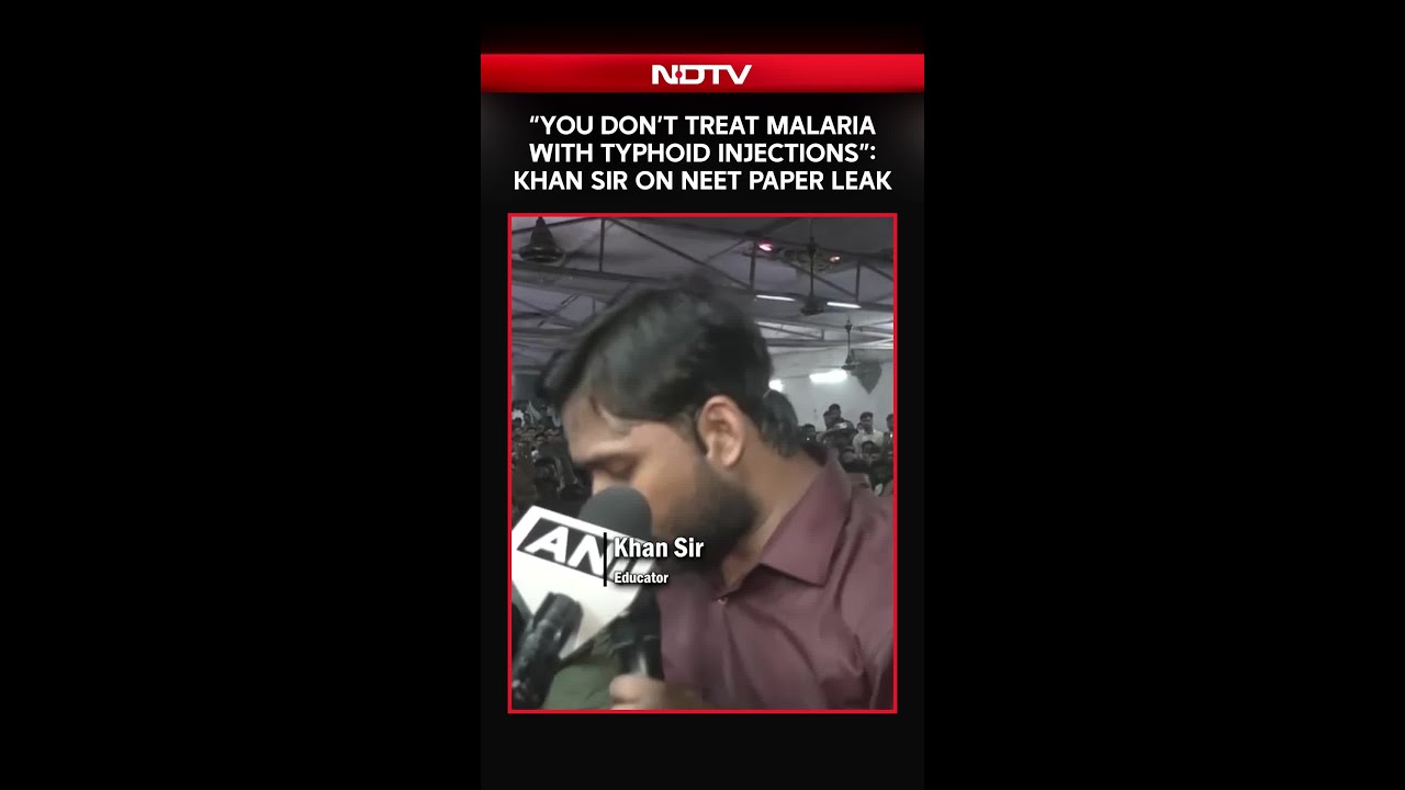 "You Don't Treat Malaria With Typhoid Injections": Khan Sir On NEET Paper Leak