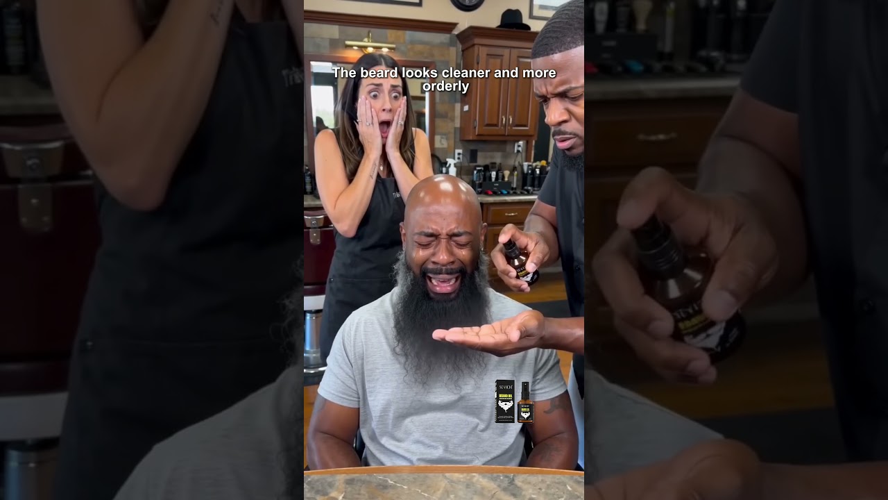 The Barber Applied the Beard Oil and Even He Couldn't Believe the Results 😂🪒✨