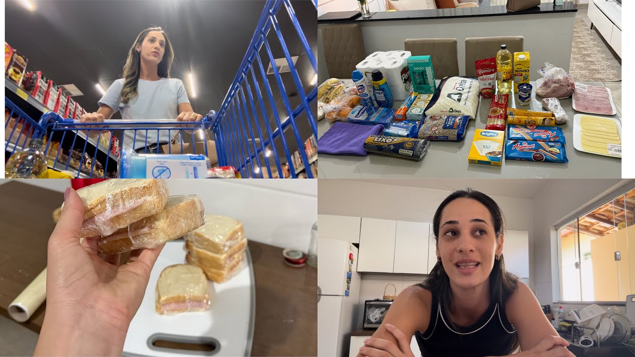 VLOG: reposição de itens da dispensa no mercado | eles evoluíram muito | fiz sanduíche | reflexão 