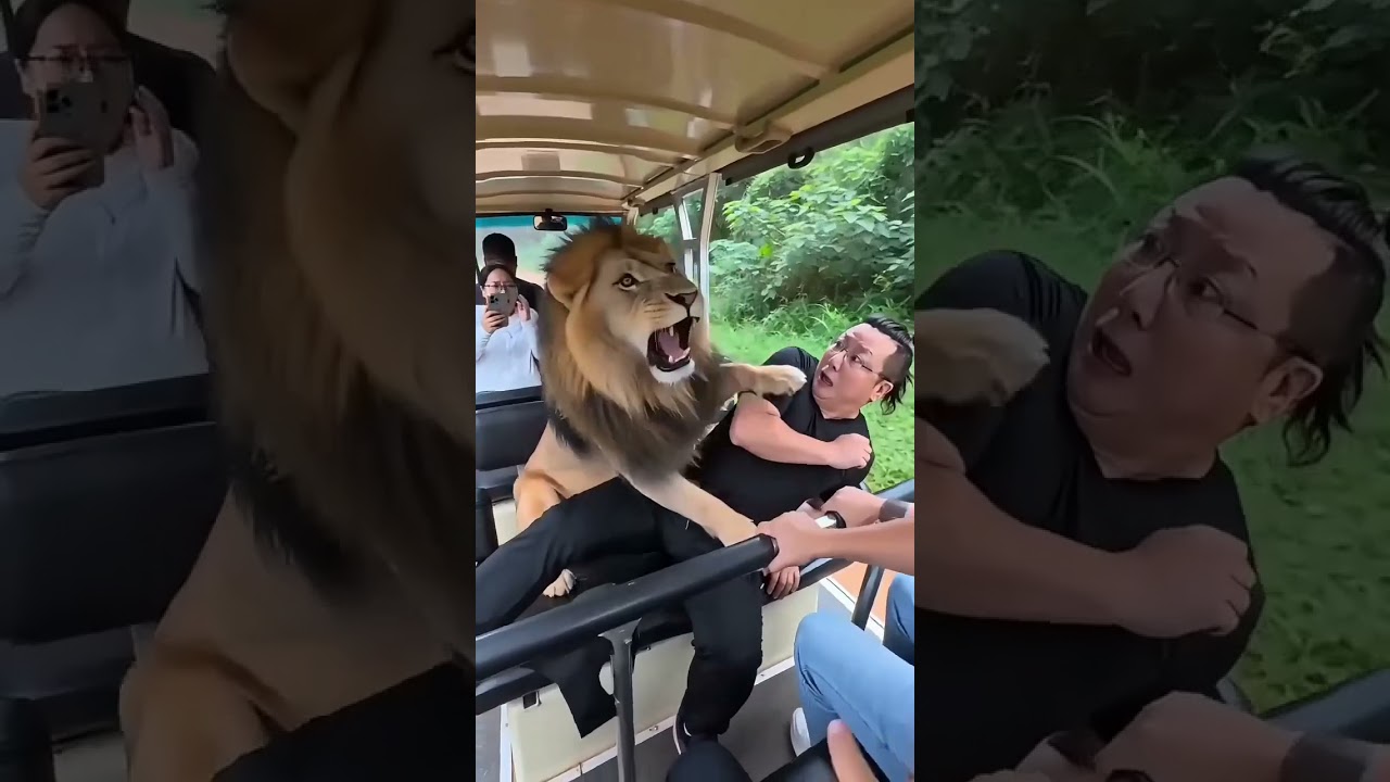📢 العنوان: 🐅😱 نمر أم كلب؟ مفاجأة لا تُصدق في النهاية! 😂🐶