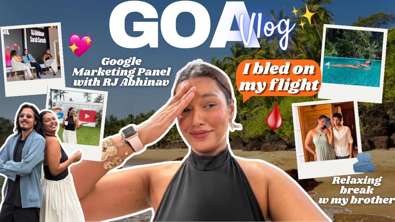 I BLED ON MY FLIGHT TO GOA! 🥵🩸Business ~ Break in Goa with my Brother! #HustleWSar