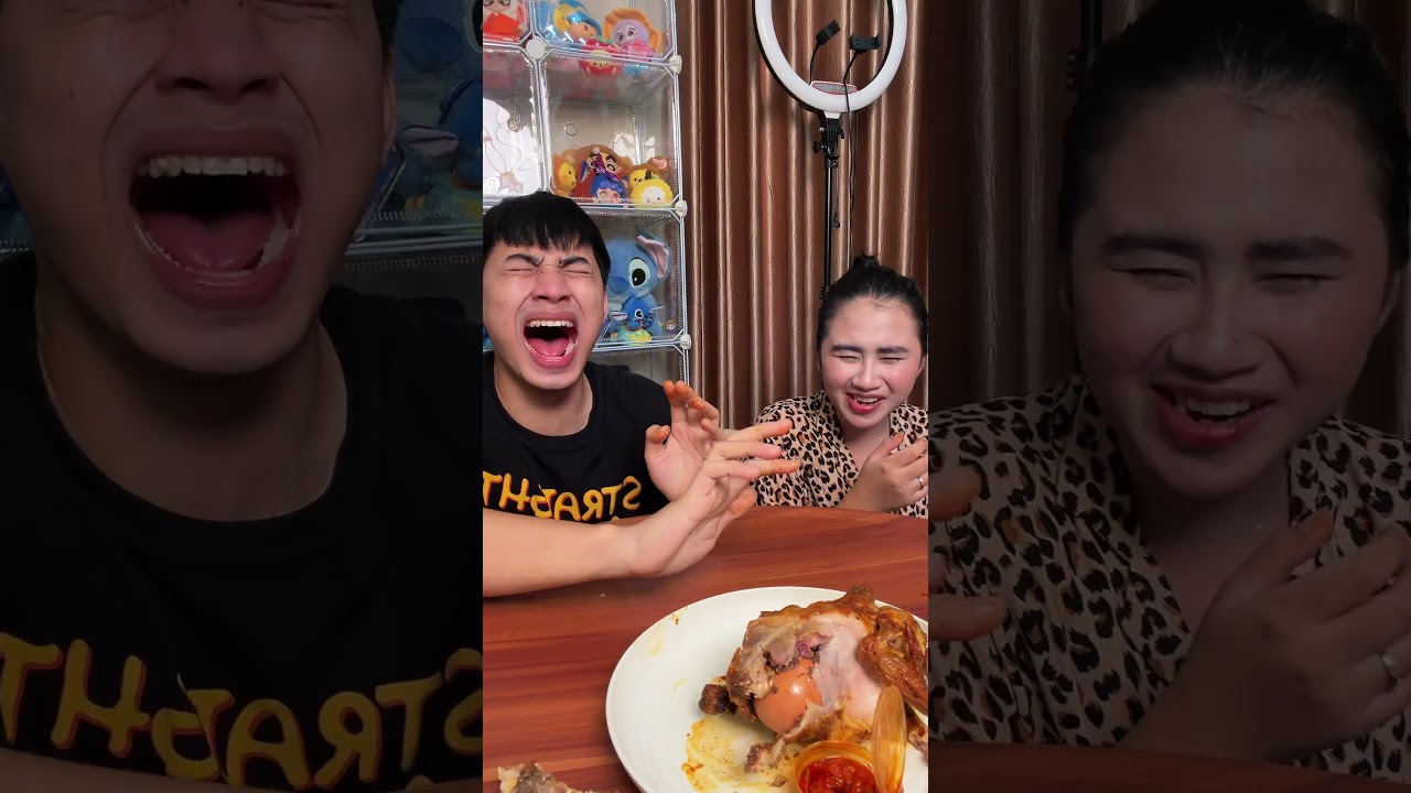 MUKBANG AYAM 1 EKOR BERTELUR😱⁉️ #mifftwills #couplecomedy #funny #relationship #prank