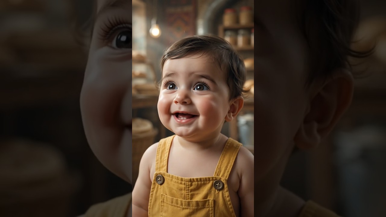 🔥 الطفل والخباز 😂 | الخبز الحار هرب! 🥖🤣 #babyshorts #10millionview #funny