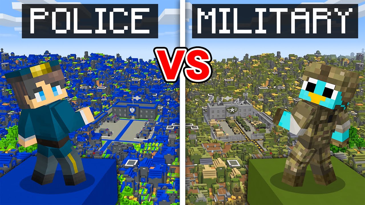 POLICE vs MILITARY: Survival Battle in Minecraft