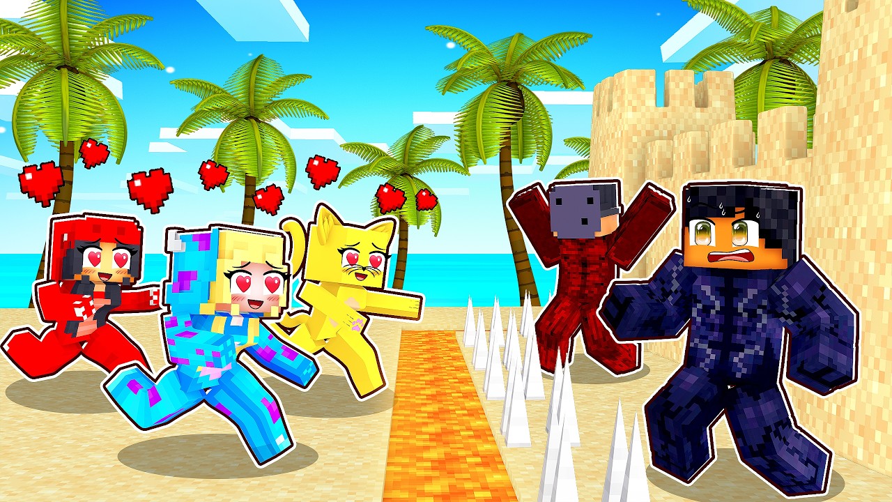 MALDIÇÃO do AMOR vs ILHA DESERTA de VENOM no Minecraft