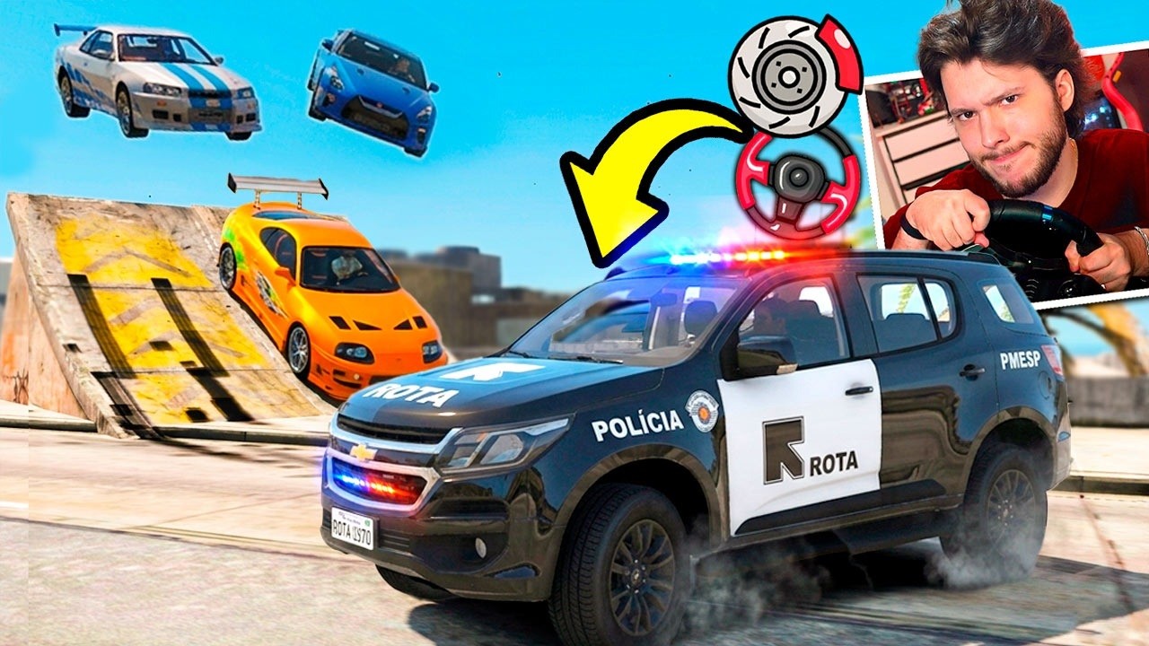 Prendendo BANDIDOS com VOLANTE, GASOLINA e FREIO de AVIÃO!! (GTA 5 RP)