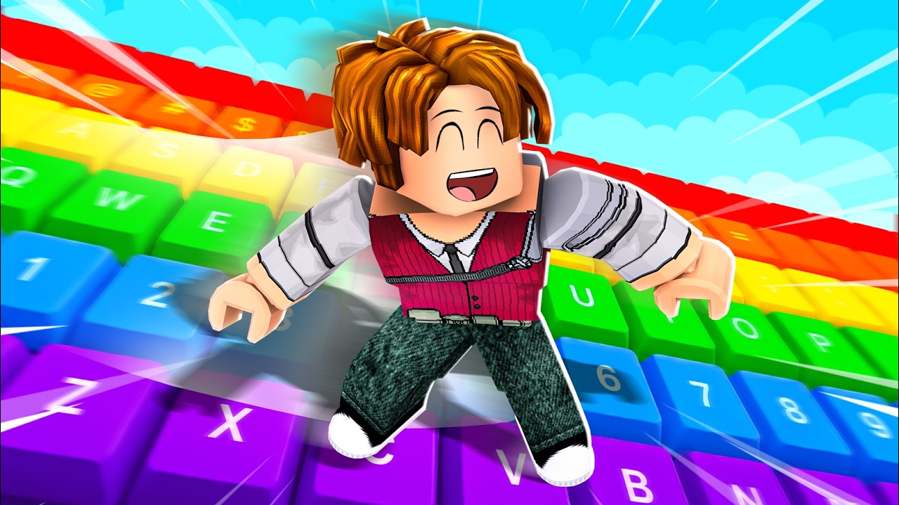 DESLIZE NO TECLADO SATISFATÓRIO DO ROBLOX (Roblox Slide Down a Keyboard)