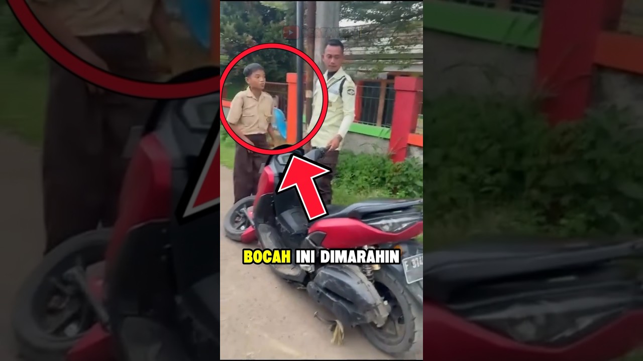 Dimarahin Emaknya Gara2 Ban Depan Motornya Lepas