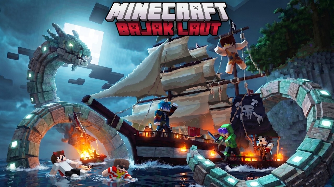 Gw Adain Lomba PERANG KAPAL Terbesar Di Minecraft ..