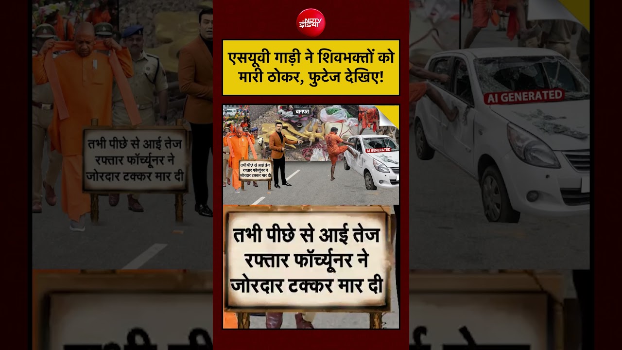 Syed Suhail | Kanwar Yatra: SUV गाड़ी ने शिवभक्तों को मारी ठोकर, फुटेज देखिए! #shorts