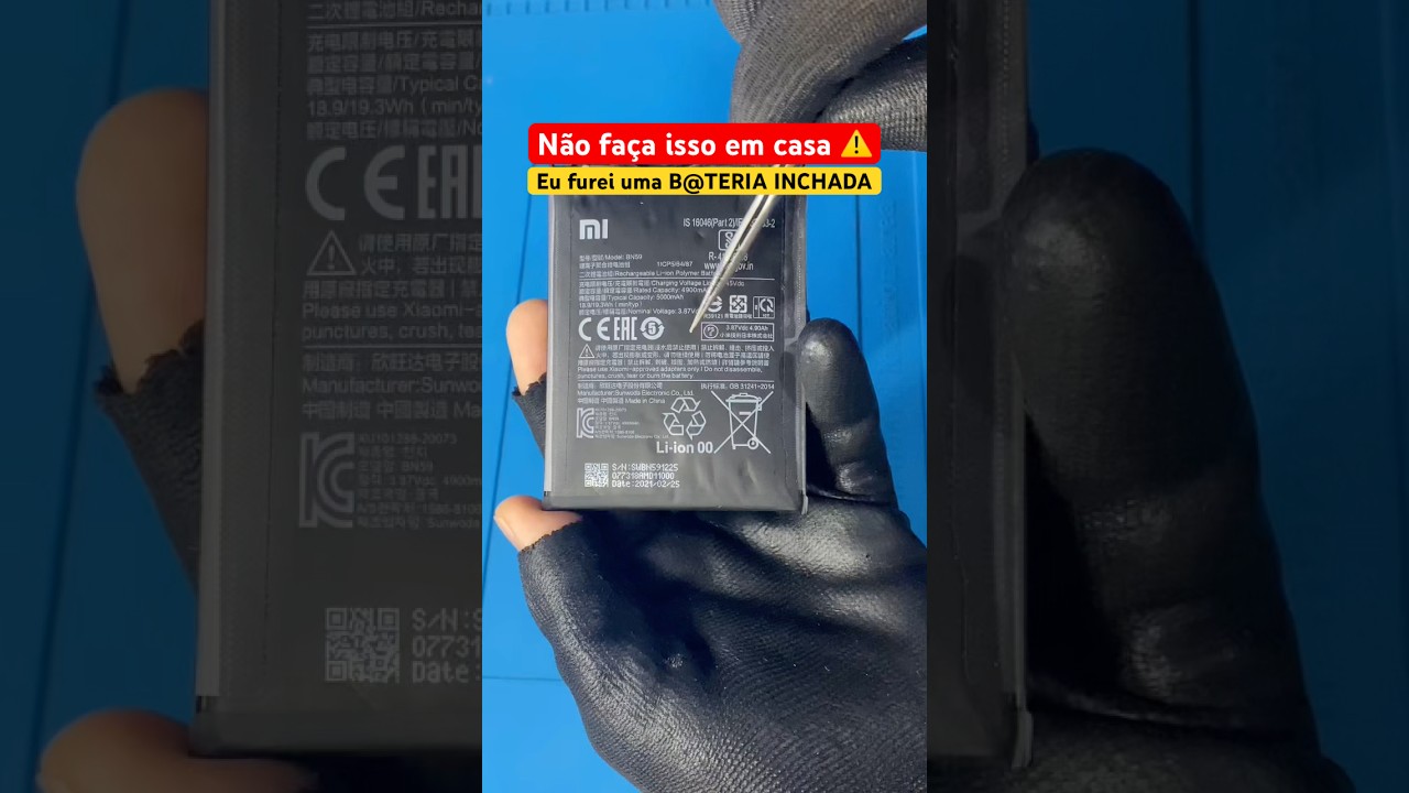 Descobri como é uma bateria de celular  #assistenciatecnica #bateriadecelular #celular #tecnologia