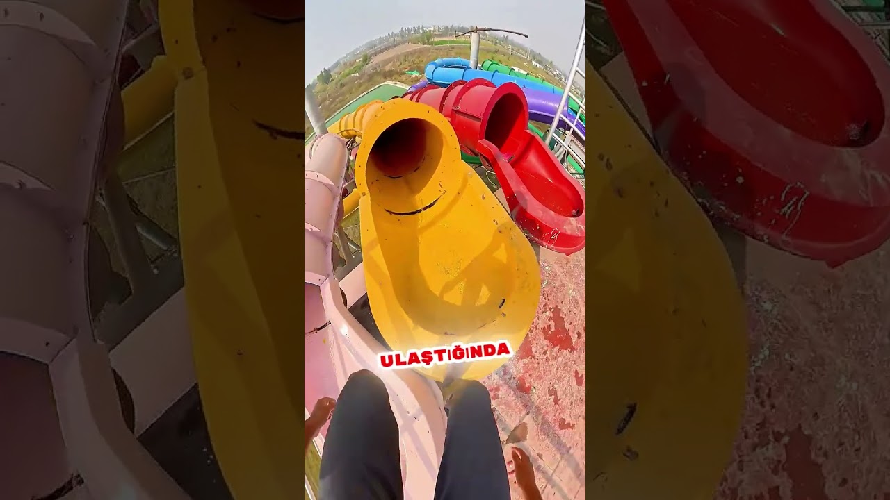 Terk Edilmiş Kaydırakta Cesaretinin Bedeli 😱🌊