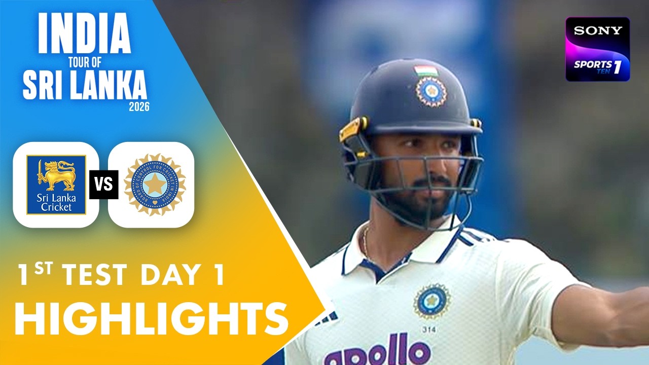 Devdutt Padikkal Smashes Maiden Test Hundred | English | 1st Test Day 1 | Highlights| SL vs IND 2026