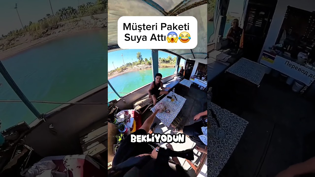 Müşteri Paketi Suya Attı 😱😂 #kurye #motovlog #eğlence