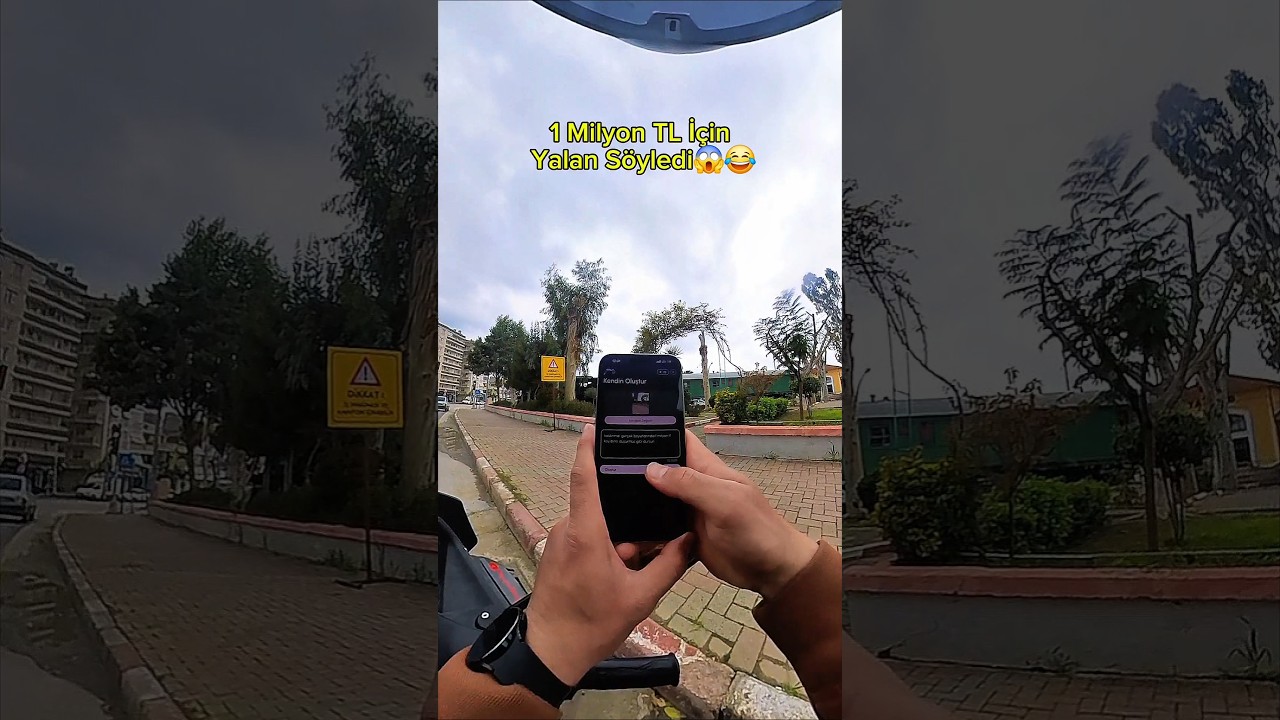 1 Milyon TL için yalan söyleyen ilk kişi…😂 #yapayzeka #şaka #funyy #viral #motovlog #kurye
